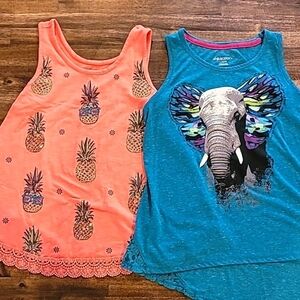 Justice and Xhilaration Loose Fitting Tank Tops with Lace details - girls 10